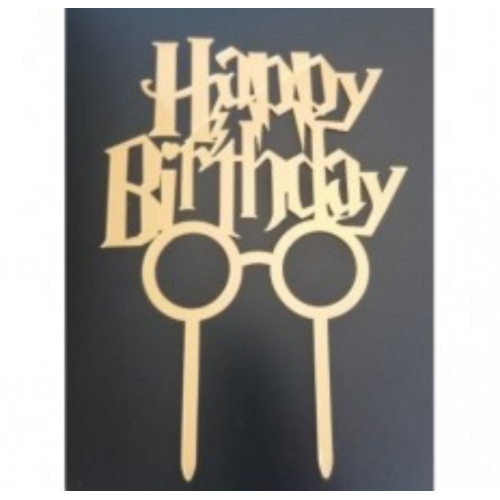 C/TOPPER HBD GOLD HARRY POTTER C/TOPPER HBD GOLD HARRY POTTER